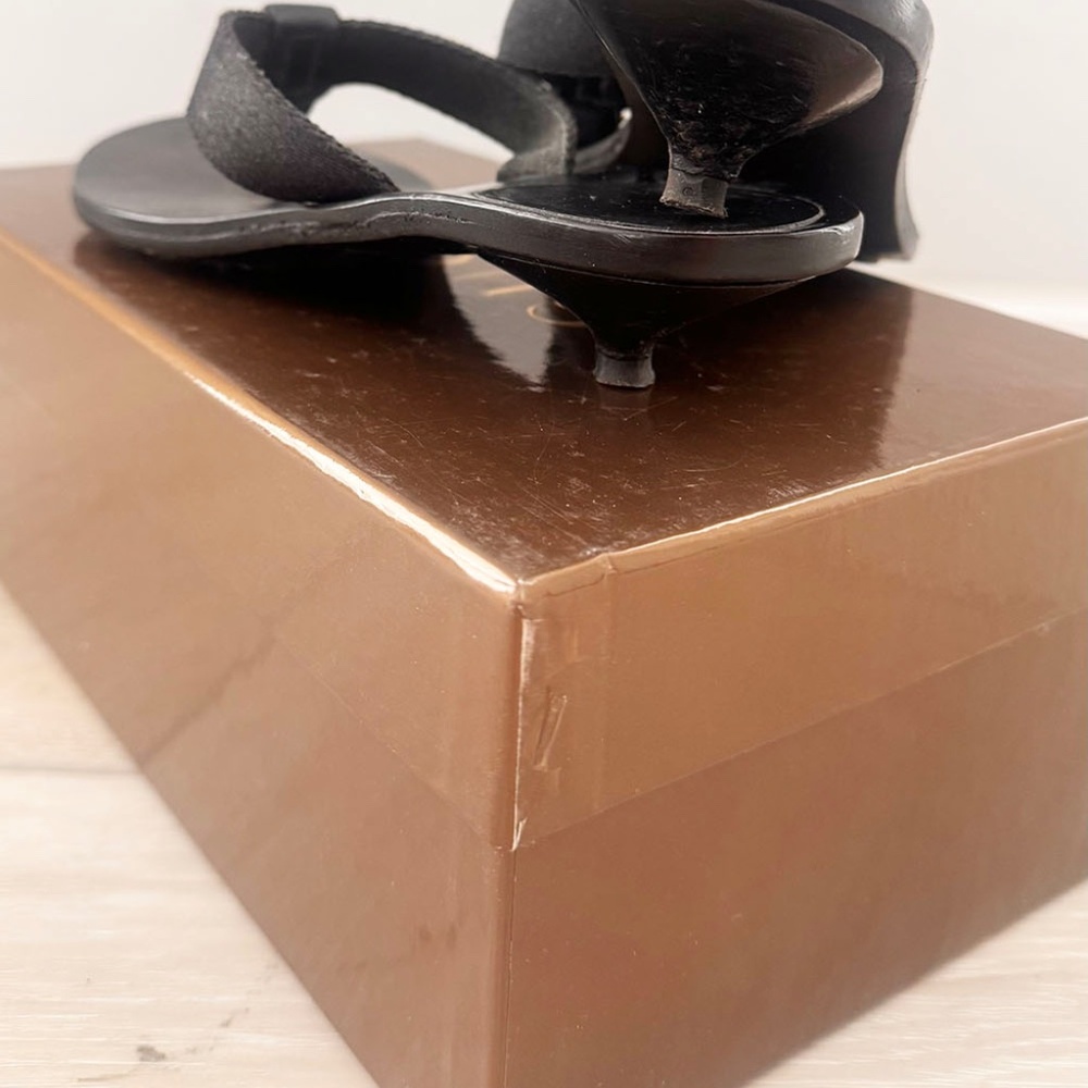 Gucci kitten heel Lifford Sandal WOMEN'S black leather. US 8 - Picture 4 of 5
